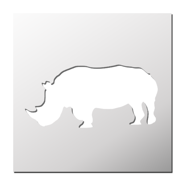 Pochoir Rhinocéros