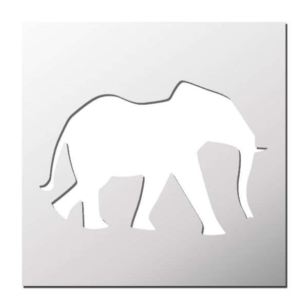 Pochoir Eléphant