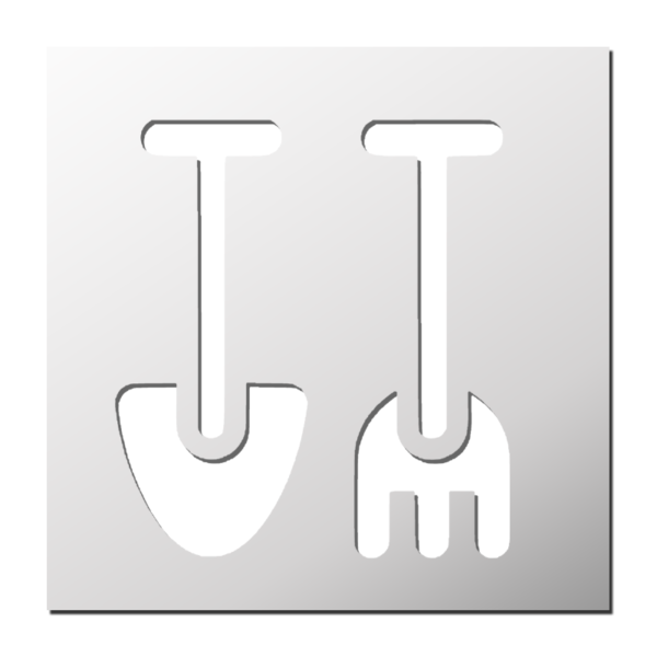 Pochoir Outils de Jardin