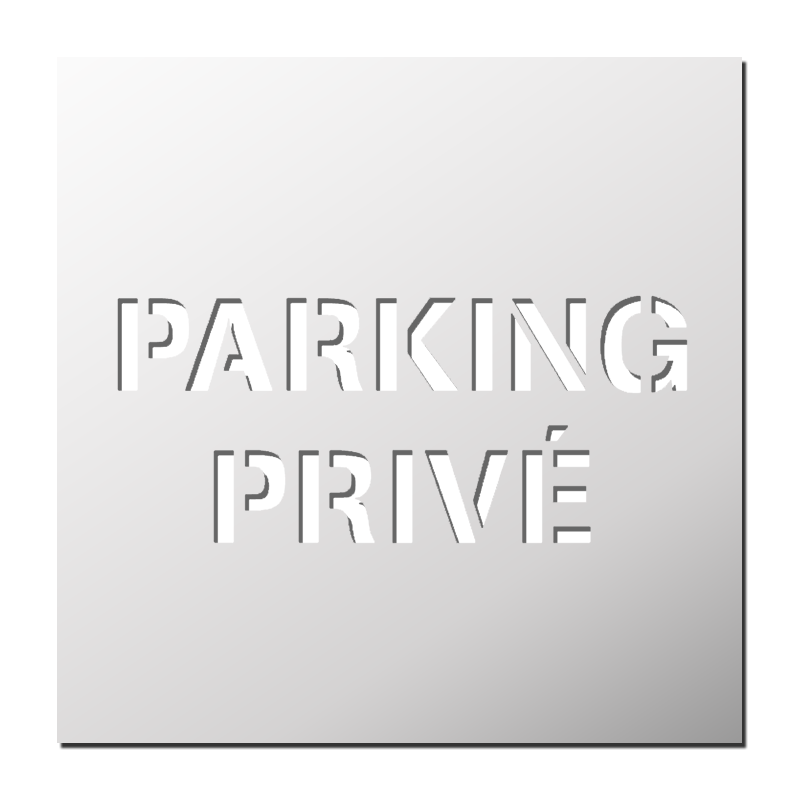 Pochoir déco Parking Privé