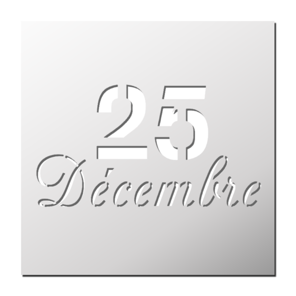 Pochoir 25 Décembre