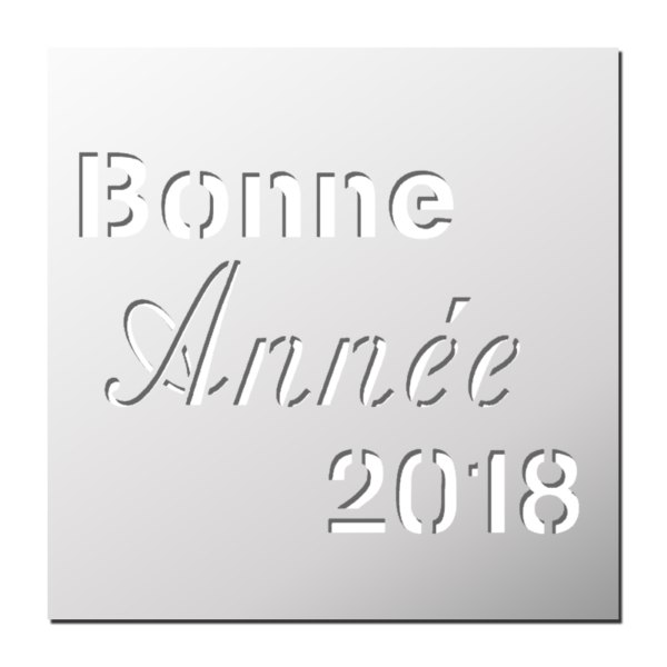 Pochoir Bonne Année 2018