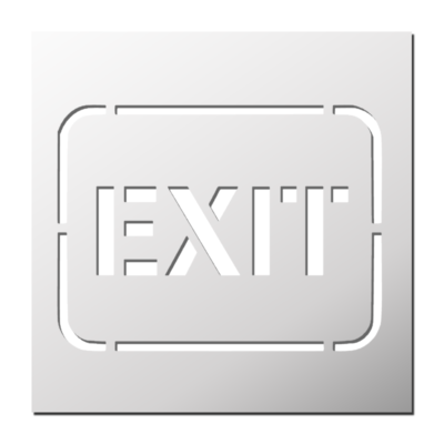 Pochoir panneau EXIT