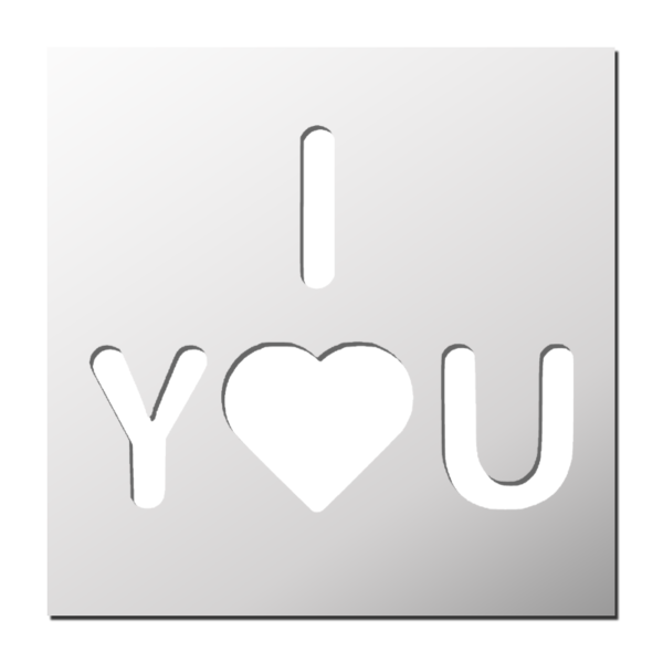 Pochoir I LOVE YOU