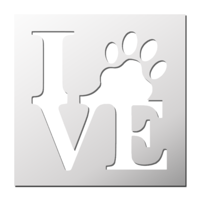 Pochoir J&rsquo;aime les chiens