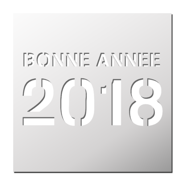 Pochoir Bonne Année 2018