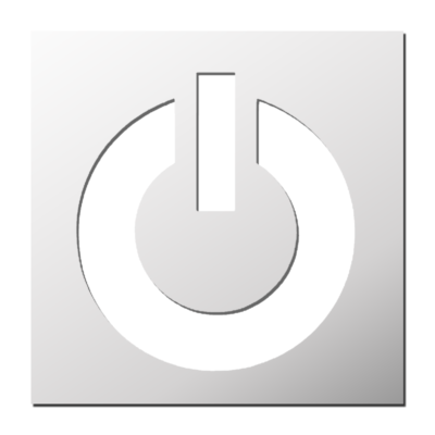 Pochoir Bouton d&rsquo;alimentation