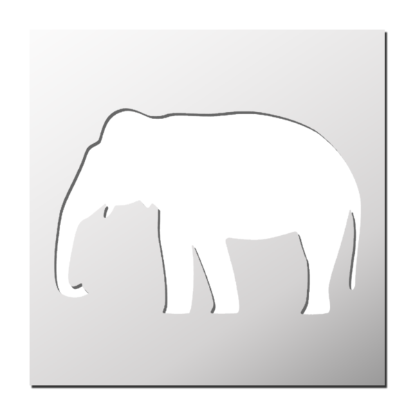 Pochoir Elephant