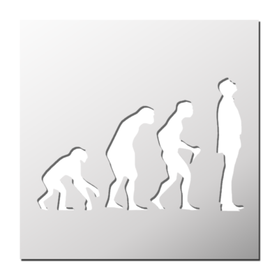 Pochoir Evolution de l’homme