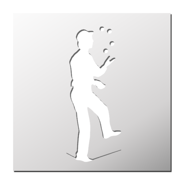 Pochoir Jongleur Cirque