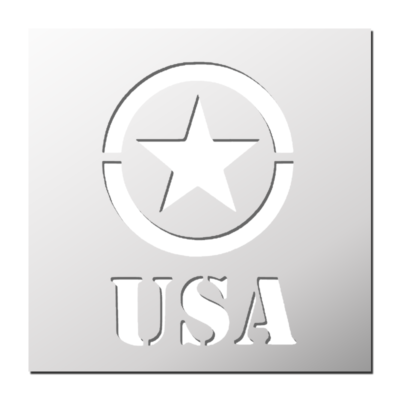 Pochoir USA Armée