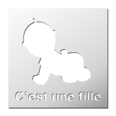 Pochoir C’est une fille