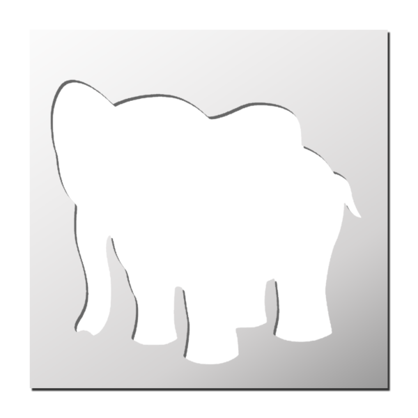 Pochoir d'éléphant