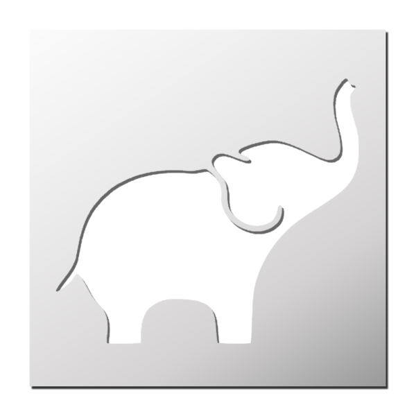 Pochoir Elephant