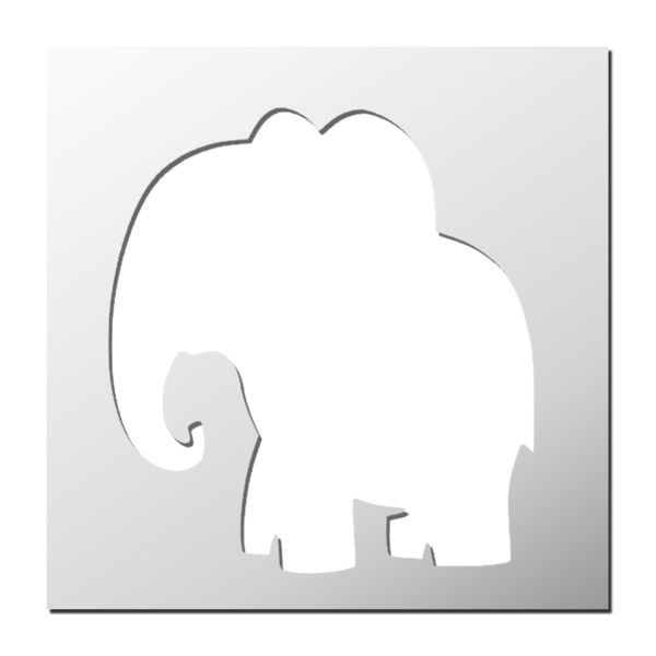 Pochoir Eléphant