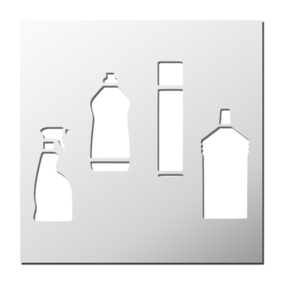 Pochoir Produit d&rsquo;entretien Ménager
