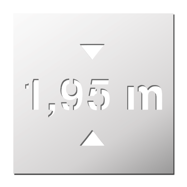 Pochoir Limitation de hauteur 1.95 m
