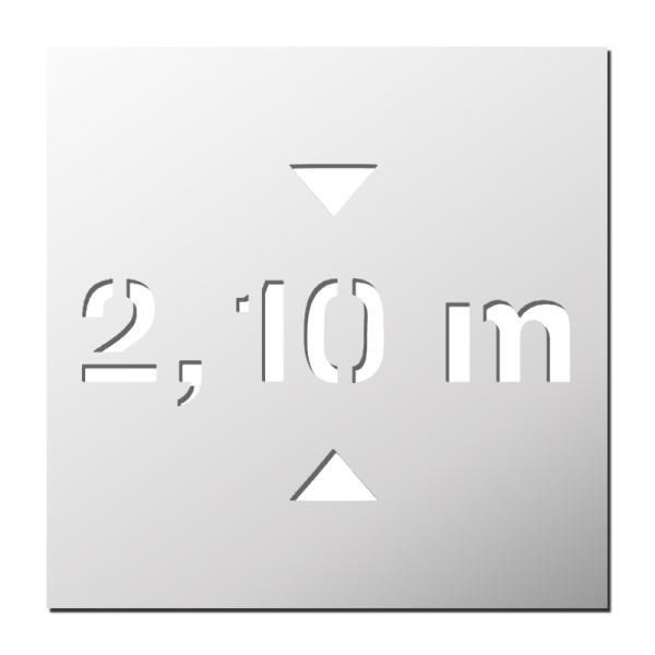 Pochoir Limitation de hauteur 2.10 m