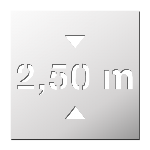 Pochoir Limitation de hauteur 2.50 m