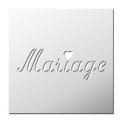 Pochoir Mariage