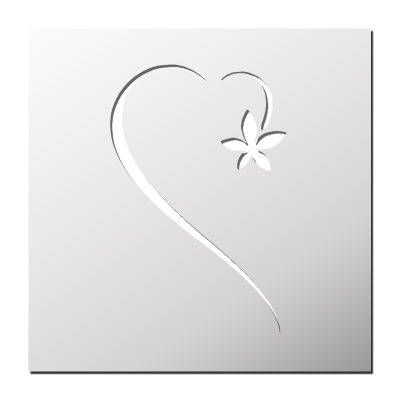 Pochoir Coeur Fleur