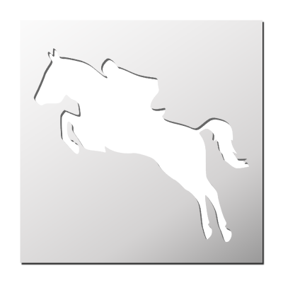 Pochoir Saut d&rsquo;obstacles Cheval