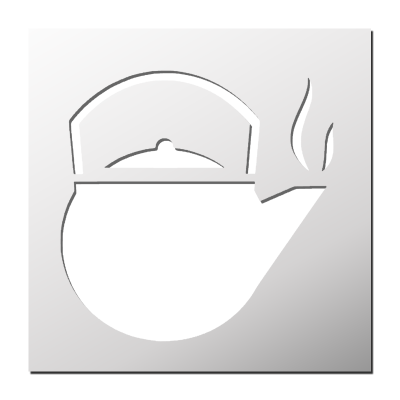 Pochoir Théière