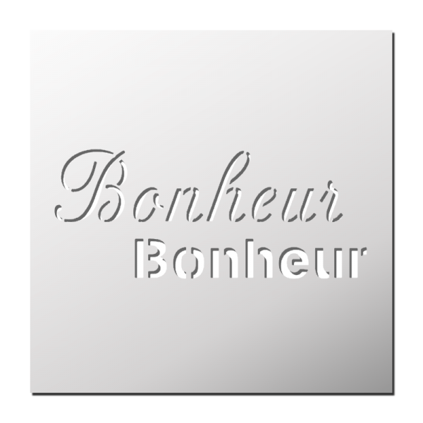 Pochoir Bonheur