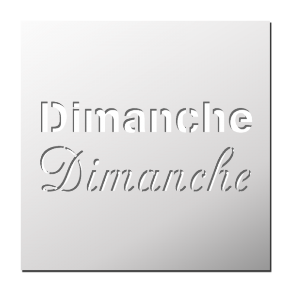 Pochoir Dimanche