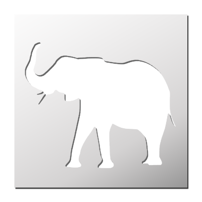 Pochoir Elephant