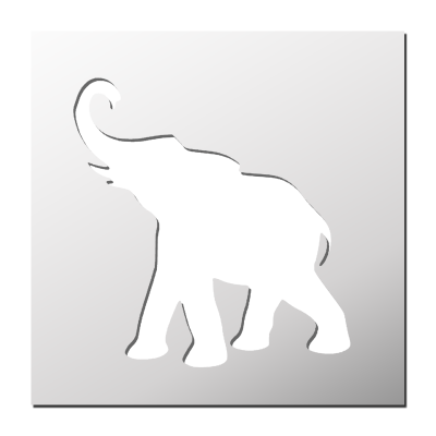 Pochoir Elephant