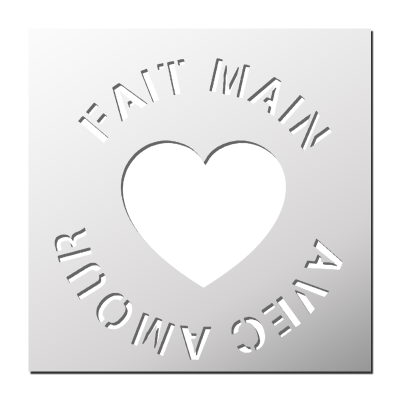 Pochoir Fait main avec amour