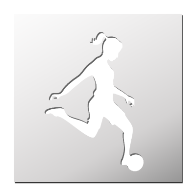 Pochoir Footballeuse
