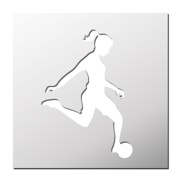 Pochoir Footballeuse