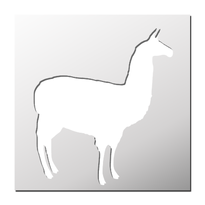 Pochoir Lama