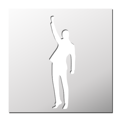 Pochoir Manifestant