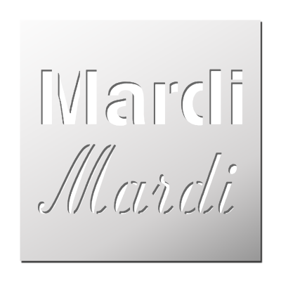 Pochoir Mardi