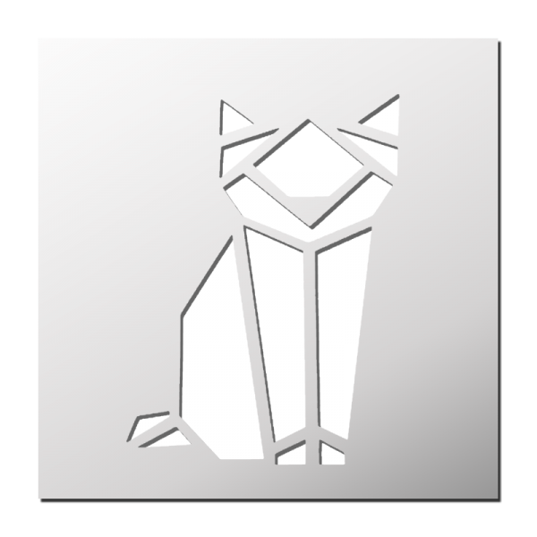 Pochoir Chat Origami