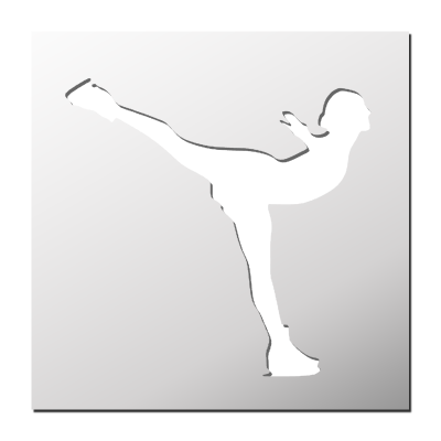 Pochoir Patineuse