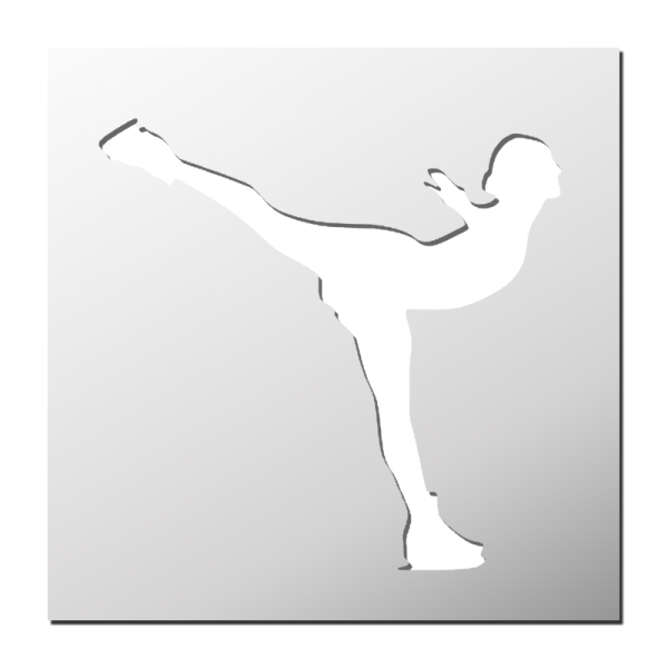 Pochoir Patineuse