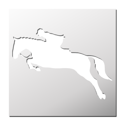 Pochoir Cheval Saut d&rsquo;obstacles