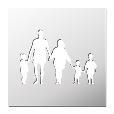Pochoir Famille
