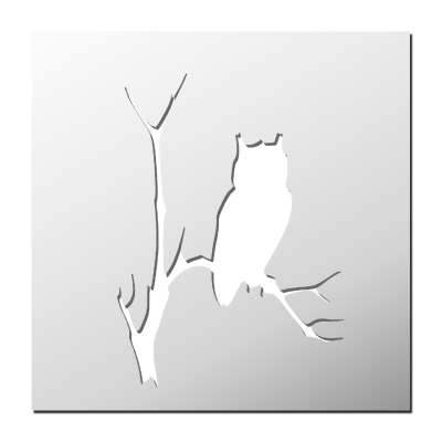 Pochoir Hiboux