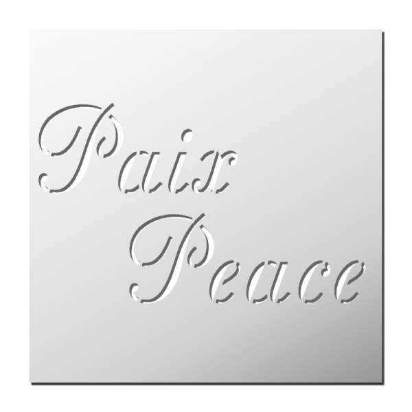 Pochoir Paix Peace