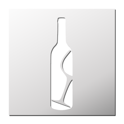Pochoir Bouteille de Vin