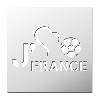 Pochoir J&rsquo;aime l&rsquo;équipe de France de Foot
