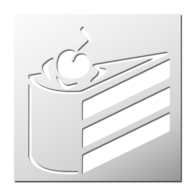 Pochoir Part de Gâteau