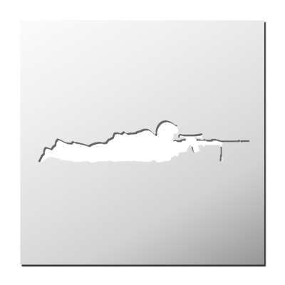 Pochoir Soldat Tireur d&rsquo;Elite