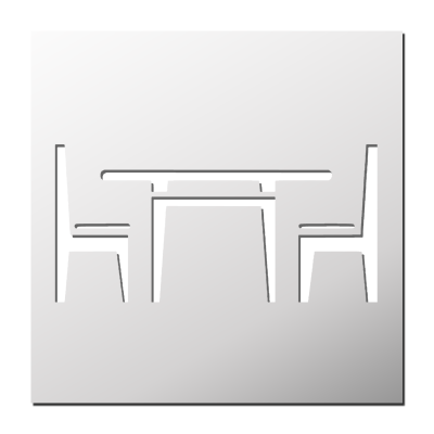 Pochoir Table d’hôtes