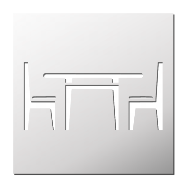 Pochoir Table d'hôtes